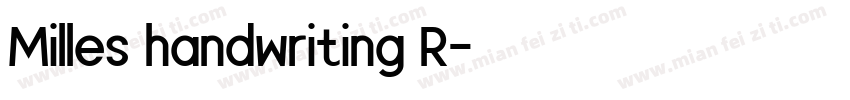 Milles handwriting R字体转换